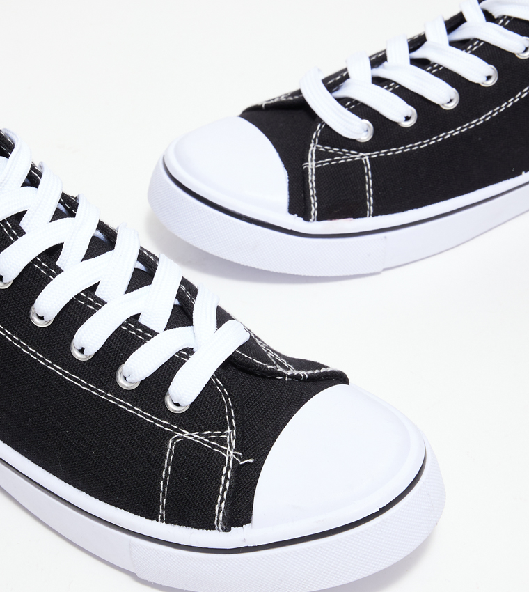 Buy Ardene Canvas High Top Sneakers In Black | 6thStreet UAE