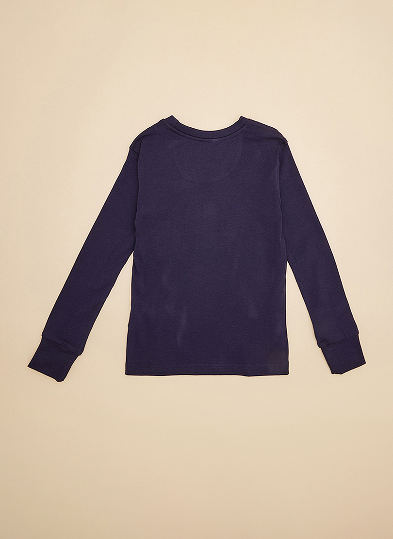 Logo Embroidered Long Sleeves T-Shirt