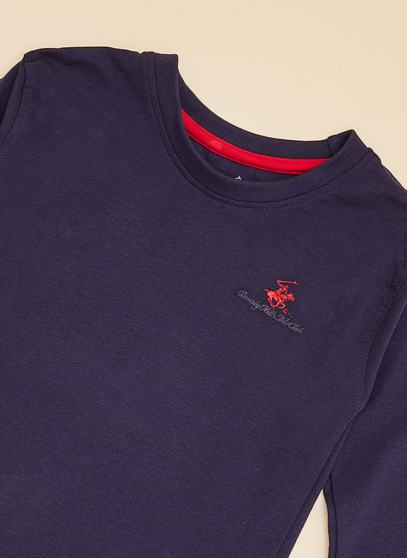 Logo Embroidered Long Sleeves T-Shirt