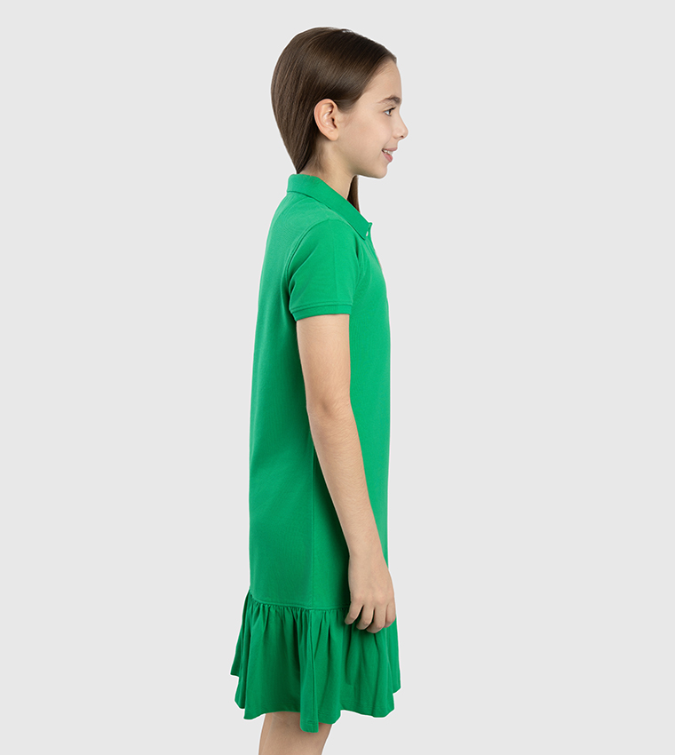 Logo Embroidered Short Sleeves T-Shirt Dress