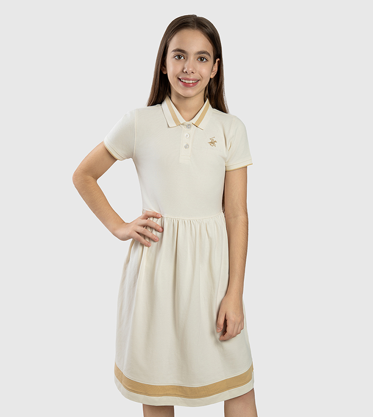 Logo Embroidered Polo Dress