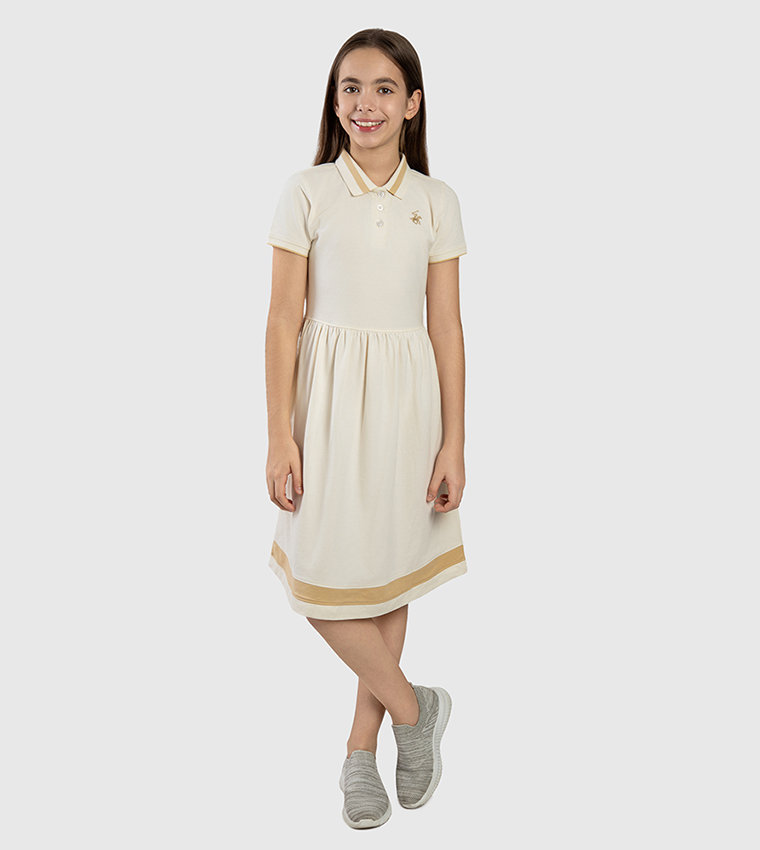 Logo Embroidered Polo Dress