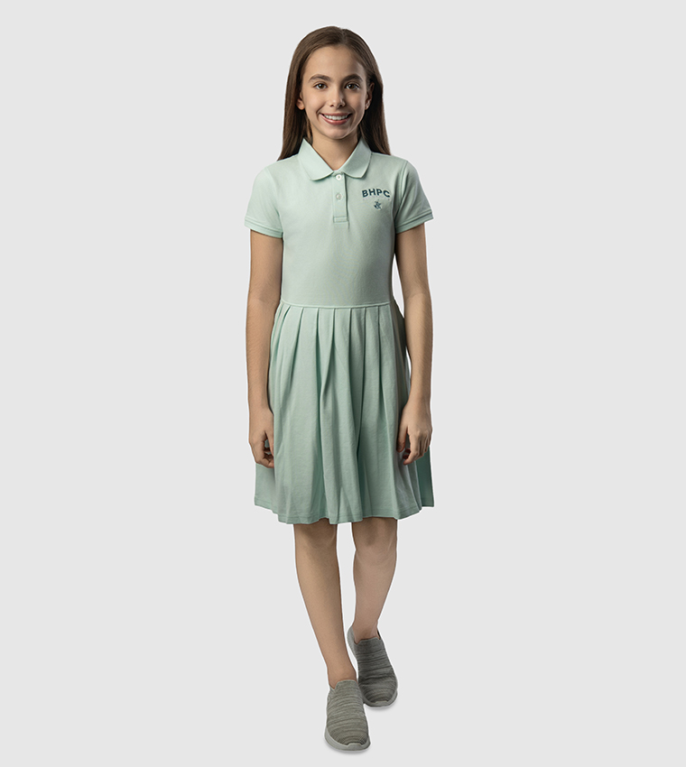 Logo Detail Short Sleeves Polo Dress