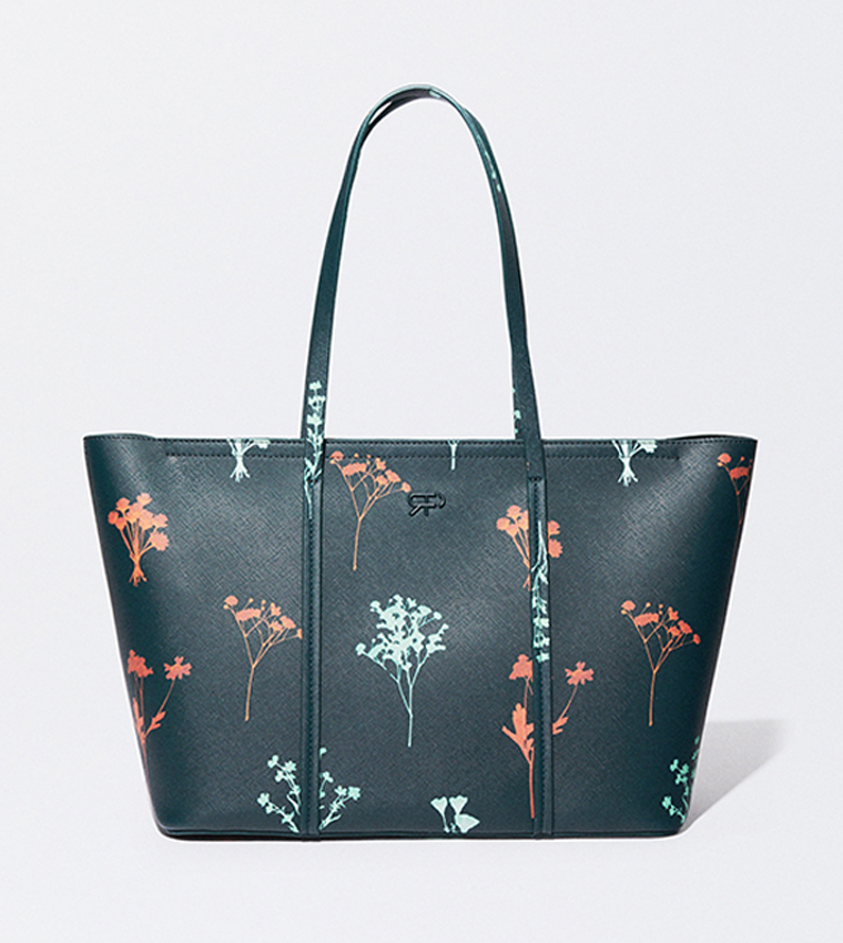Parfois Handbags Buy Parfois Flower Printed Shoulder Bag In Green