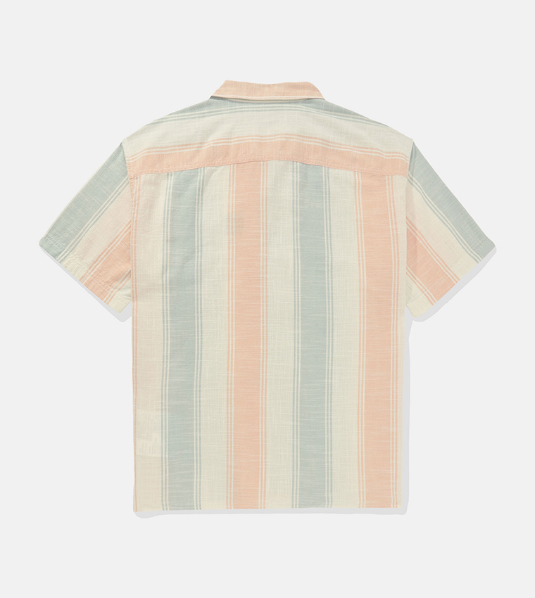 Striped Button-Up Casual Shirt