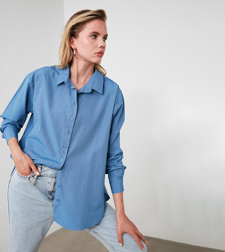 Oil Basic Oversize Shirt