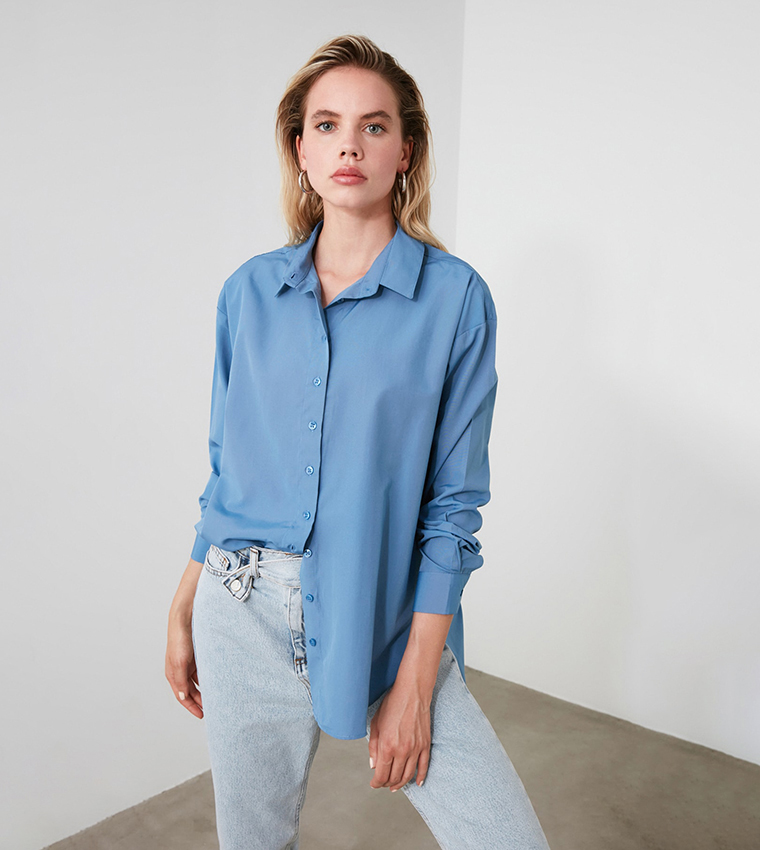 Oil Basic Oversize Shirt