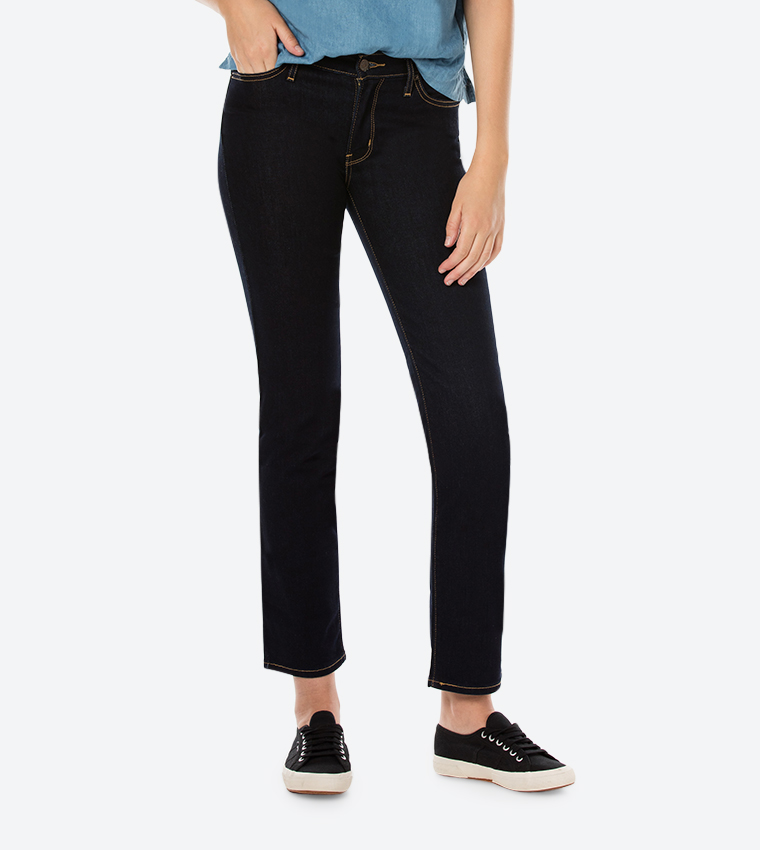 Buy Levi's 714 Straight Fit Jeans Blue In Blue | 6thStreet Qatar