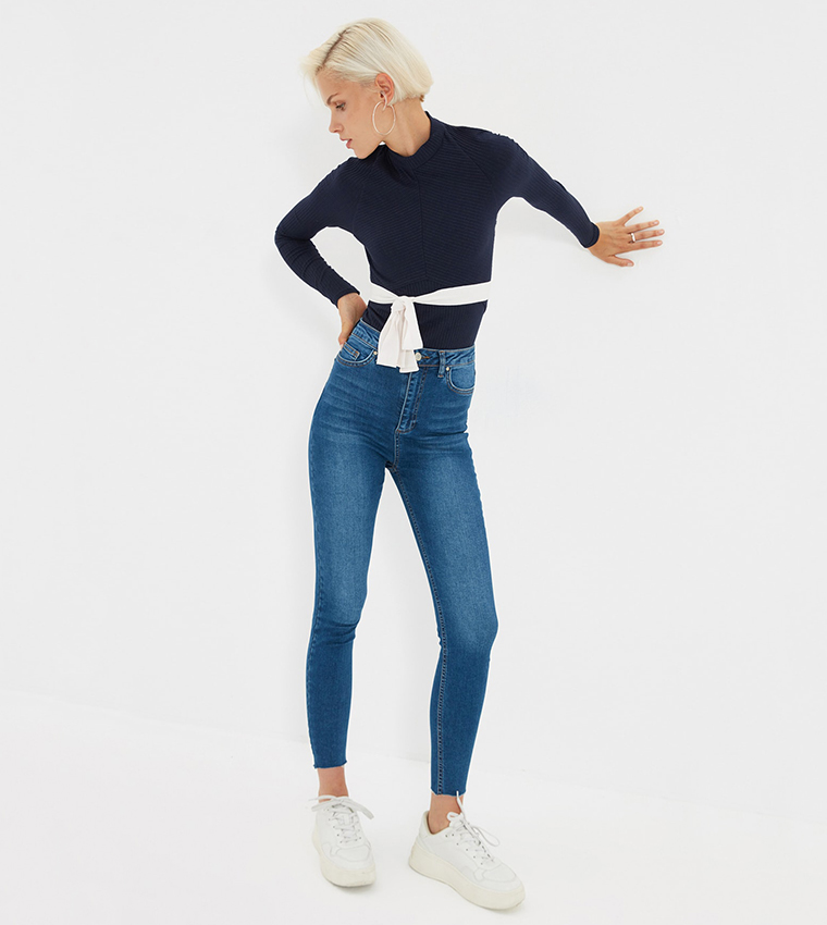 Top Cut Skinny Jeans main image 1