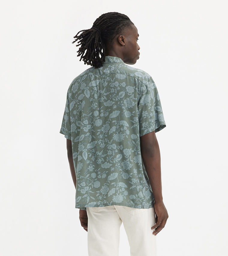 Printed Classic Camp Short Sleeves Shirt