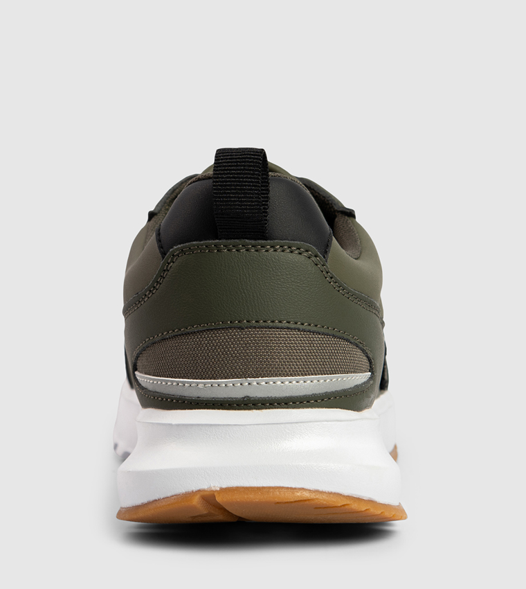 Monogram Detail Lace Up Sneakers
