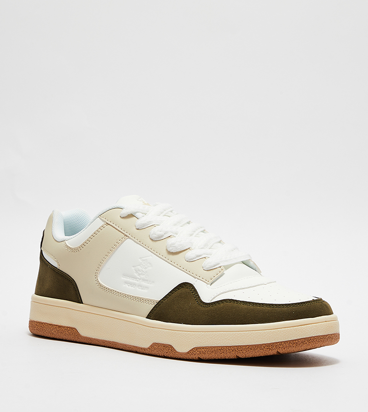 Color Block Lace-Up Sneakers
