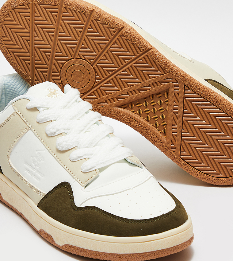 Color Block Lace-Up Sneakers