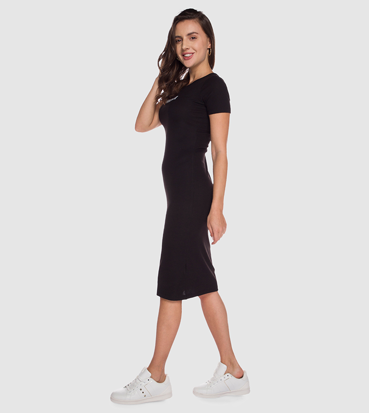 Buy R B Plain Midi Dress In Black 6thStreet Kuwait
