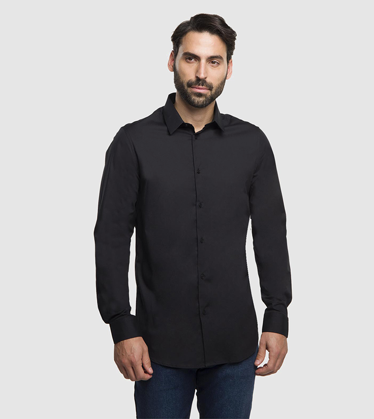 Black shop formal shirts