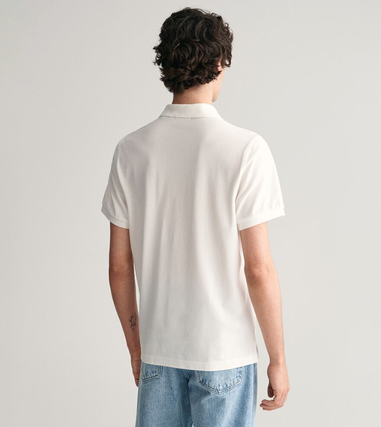 Regular Fit Shield Pique Polo T-Shirt