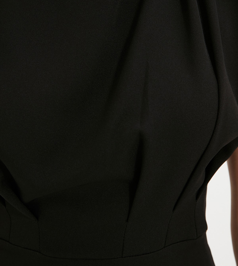 Basic Mock Neck Midi Dress