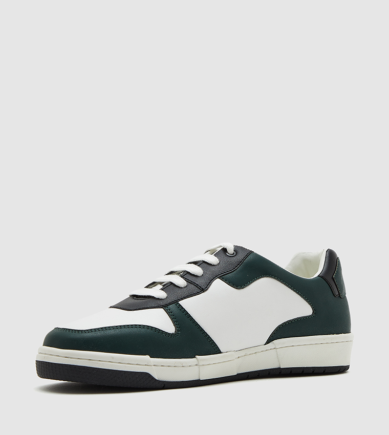 Color Block Lace-Up Sneakers