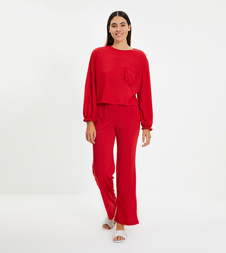 buy-trendyol-relaxed-fit-night-suit-in-red-6thstreet-qatar