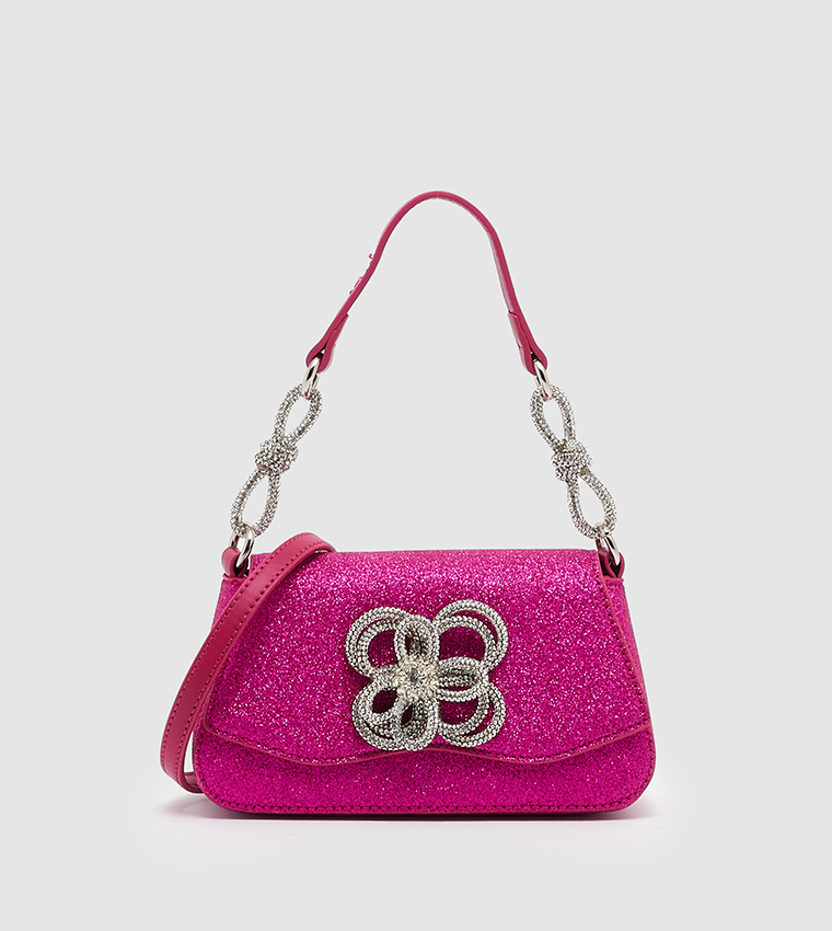 Buy Cuple Embellished Shoulder Bag In Fuchsia 6thStreet UAE