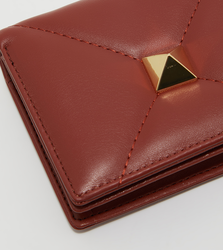 Metal Accent Bi-Fold Wallet