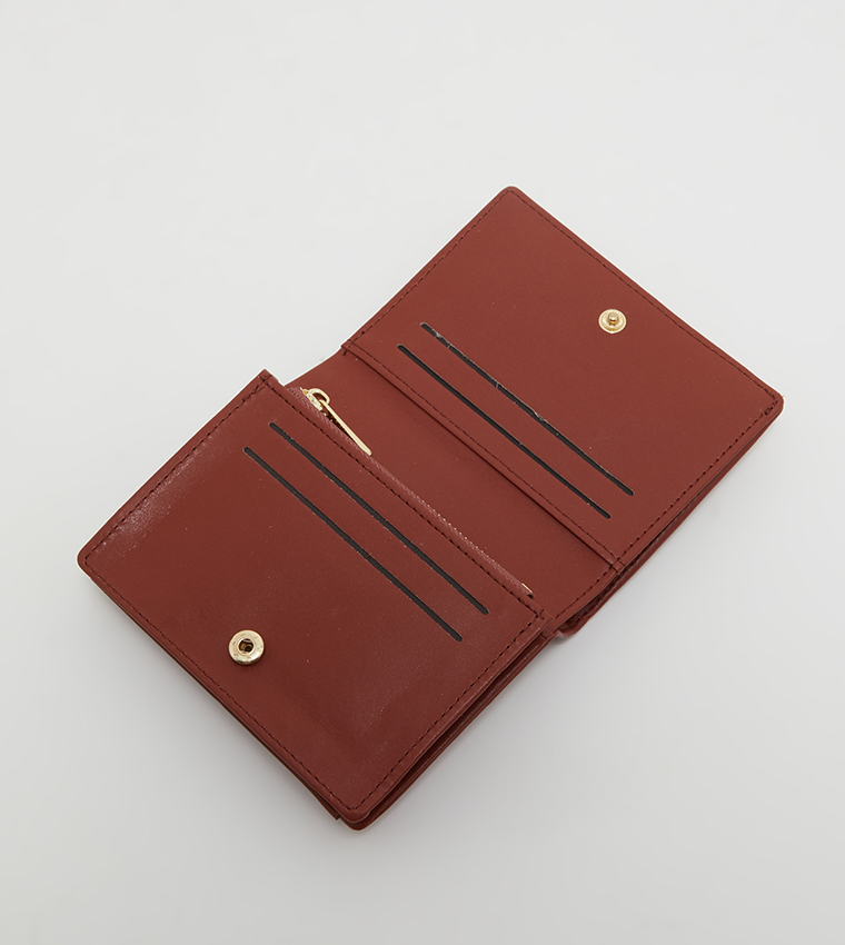 Metal Accent Bi-Fold Wallet