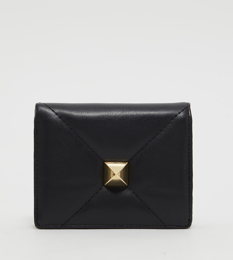 Metal Accent Bi-Fold Wallet