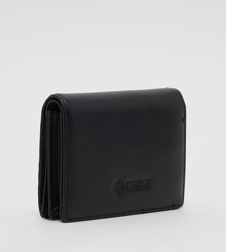 Metal Accent Bi-Fold Wallet
