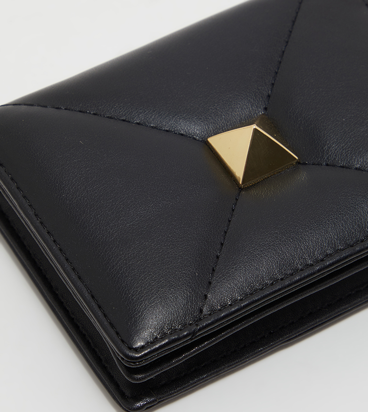Metal Accent Bi-Fold Wallet