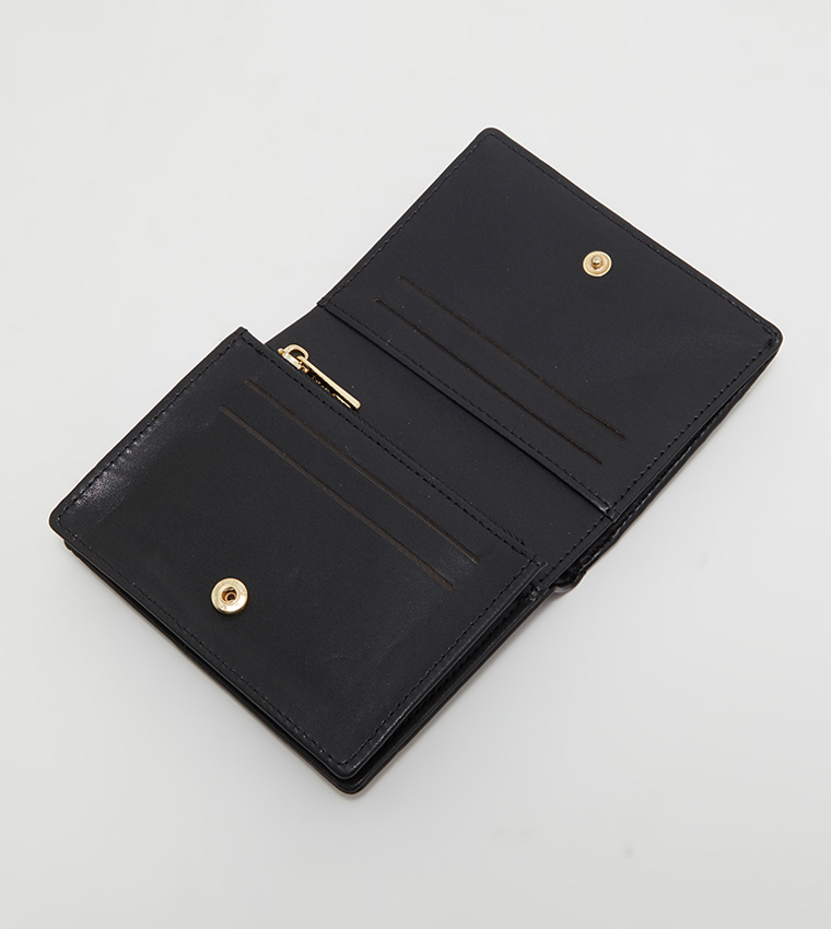 Metal Accent Bi-Fold Wallet