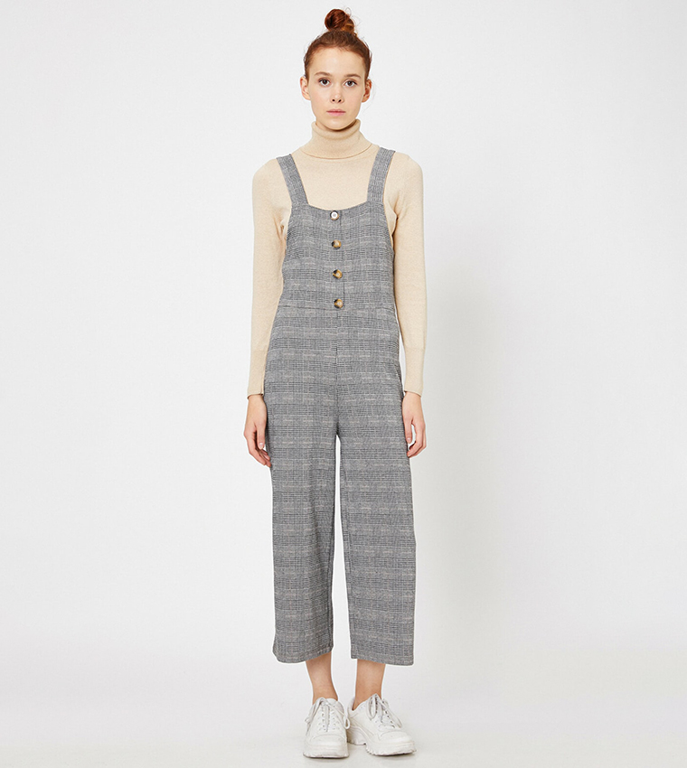 Grey check jumpsuit online