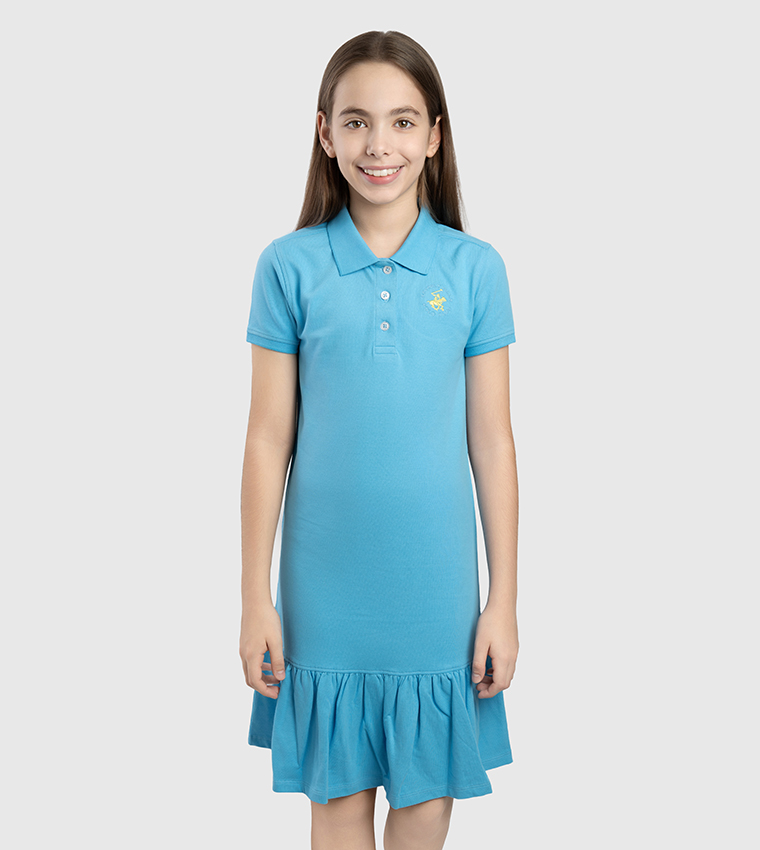 Logo Embroidered Short Sleeves T-Shirt Dress