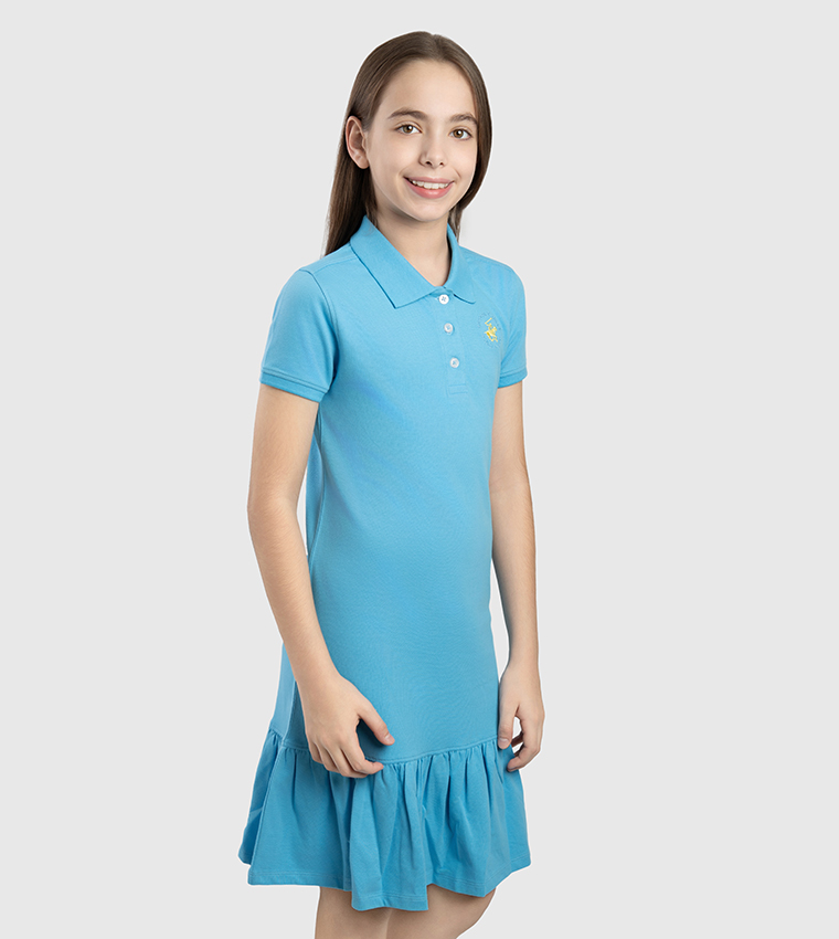 Logo Embroidered Short Sleeves T-Shirt Dress