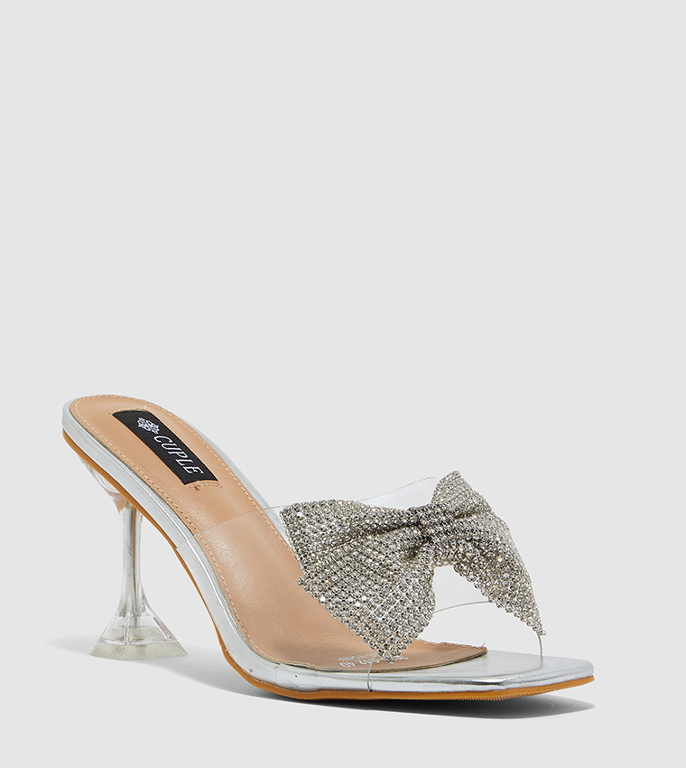 Open toe heels with bow 2025