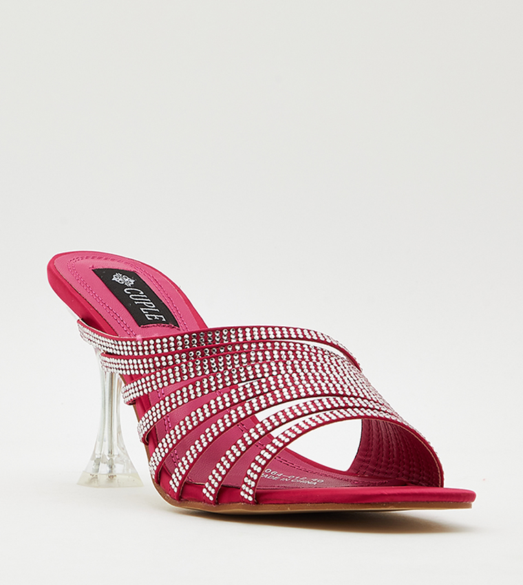 Buy Cuple Embellished Heeled Sandals In Pink 6thStreet UAE