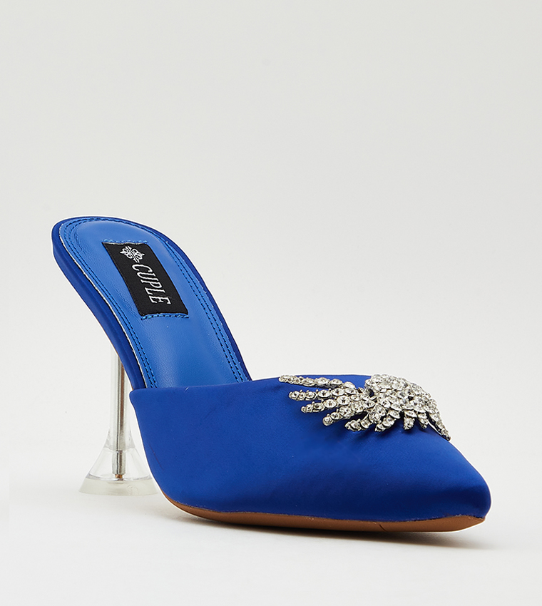 Buy Cuple Embellished Heeled Sandals In Blue 6thStreet UAE