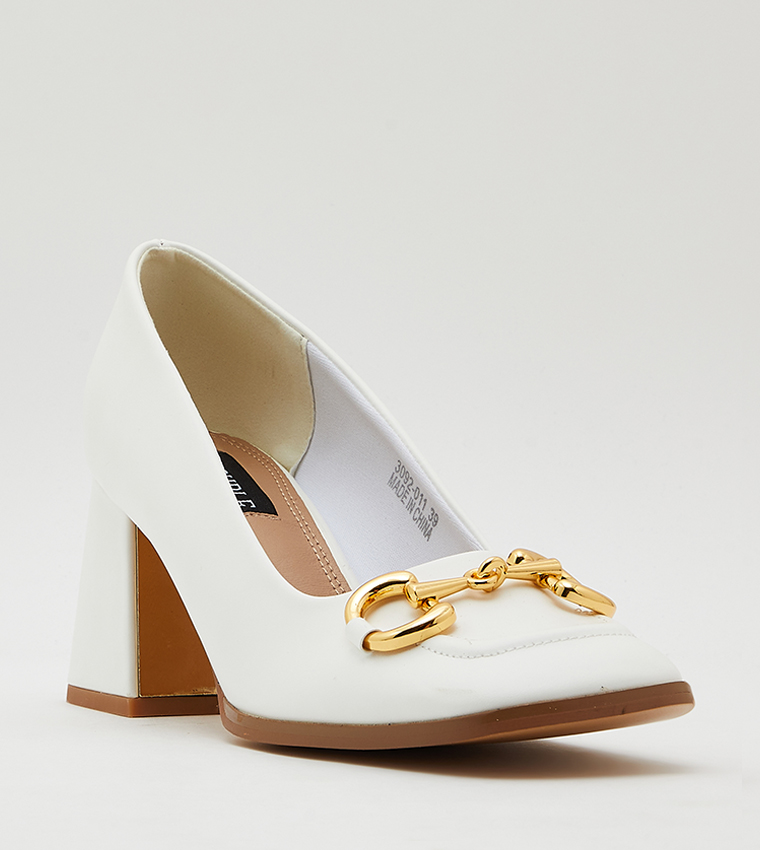 Embellished block heel shoes new arrivals