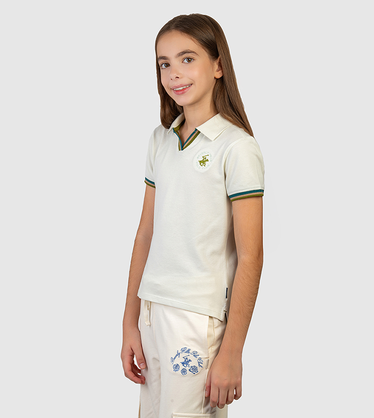 Logo Embroidered Short Sleeves Polo T-Shirt