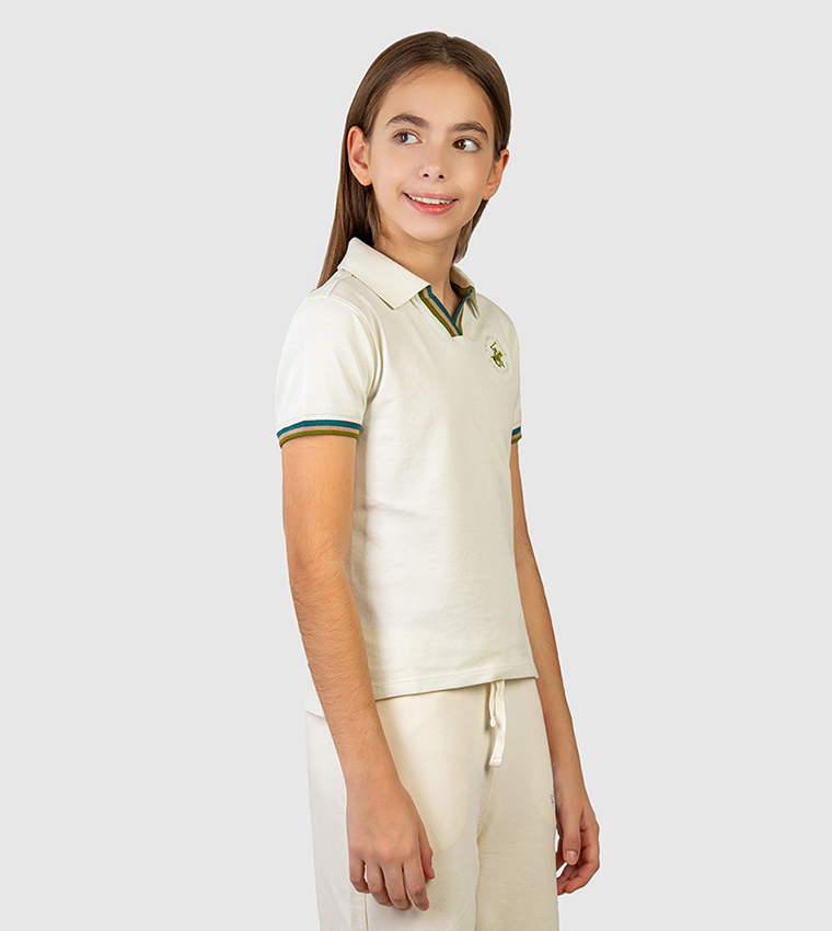 Logo Embroidered Short Sleeves Polo T-Shirt