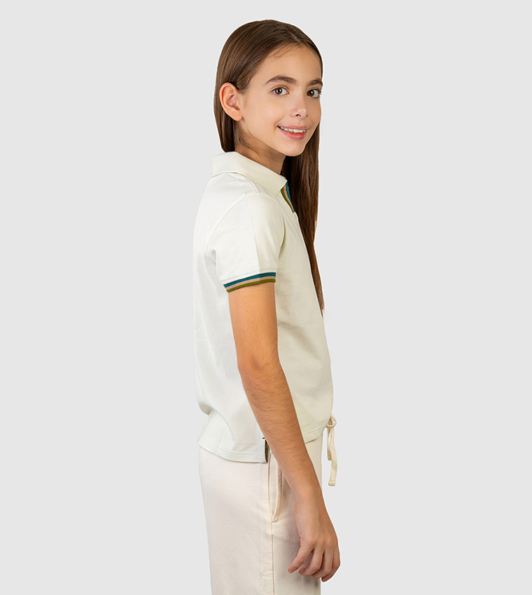 Logo Embroidered Short Sleeves Polo T-Shirt