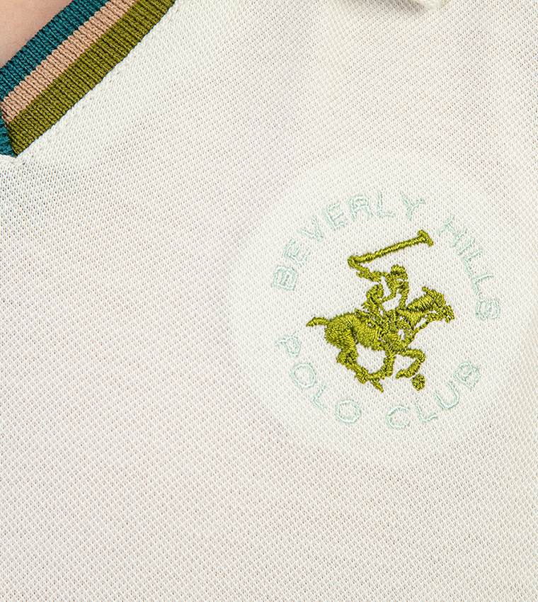 Logo Embroidered Short Sleeves Polo T-Shirt