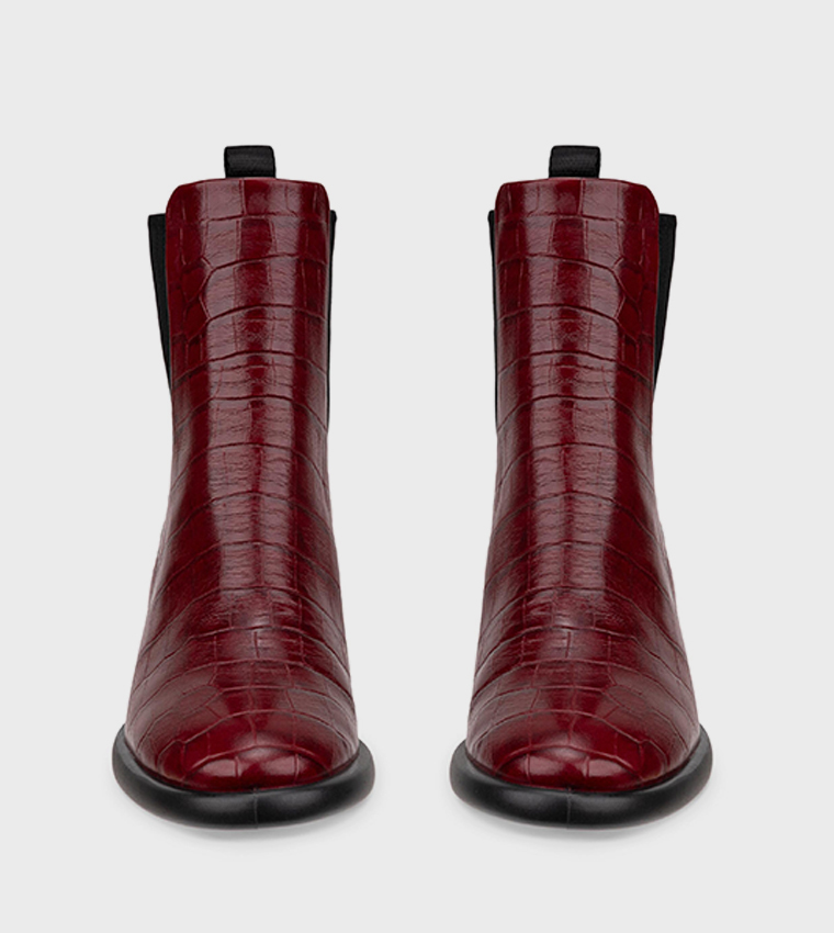 Ecco red boots deals