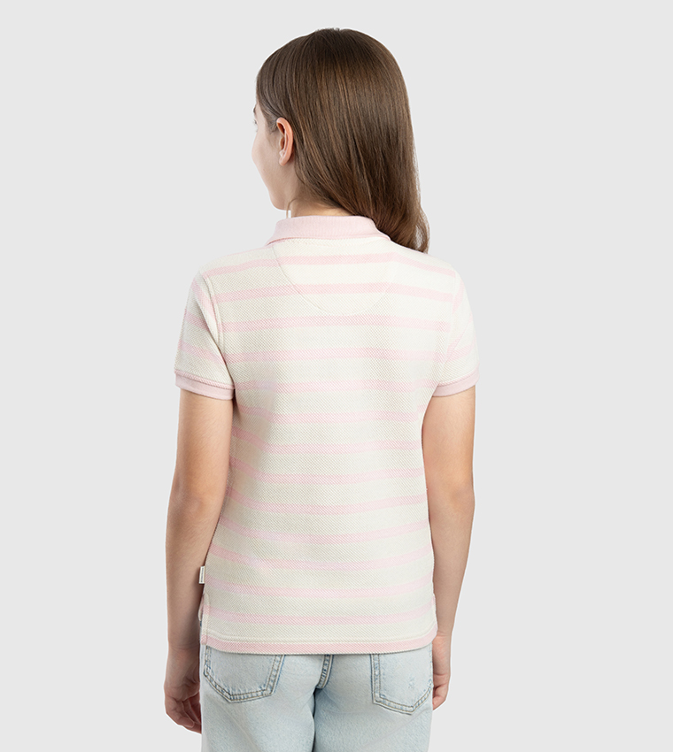 Striped Short Sleeves Polo T-Shirt