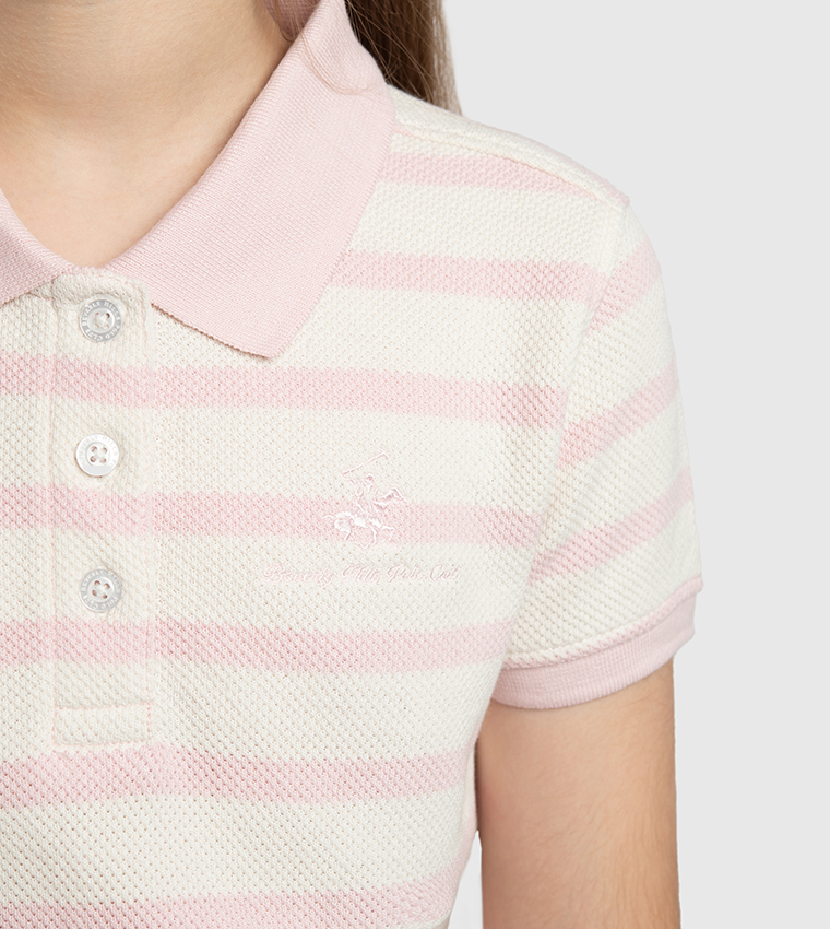Striped Short Sleeves Polo T-Shirt