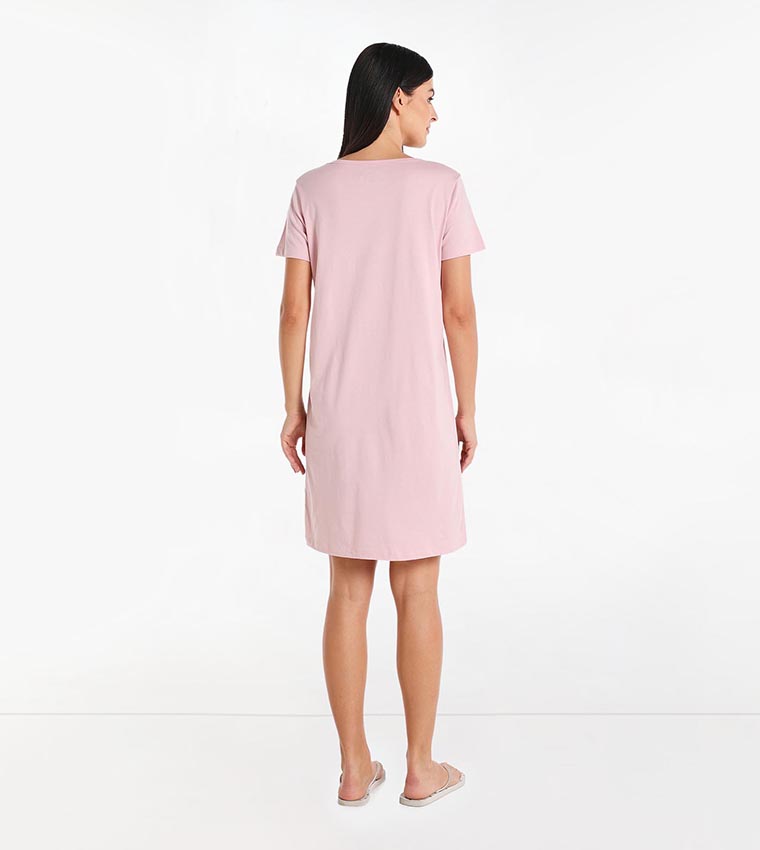 Pink tee dress on sale
