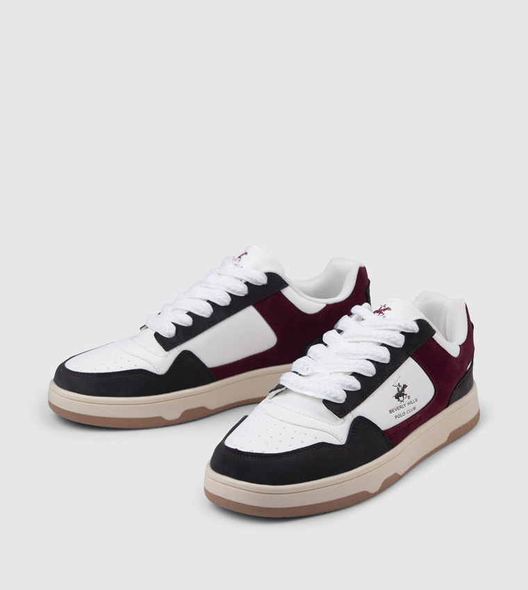 Color Block Lace-Up Sneakers