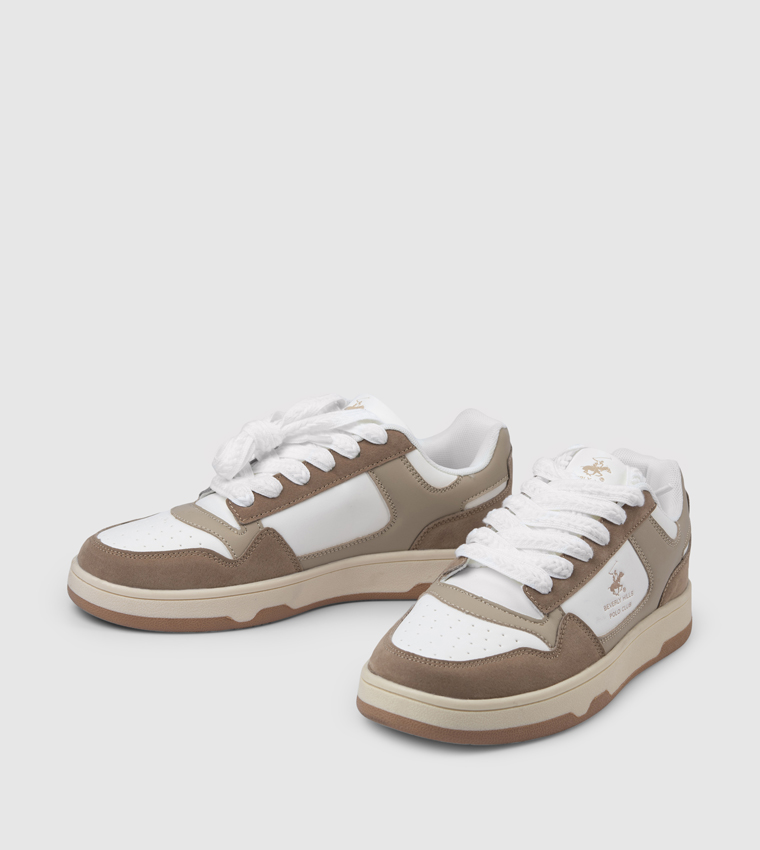 Color Block Lace-Up Sneakers
