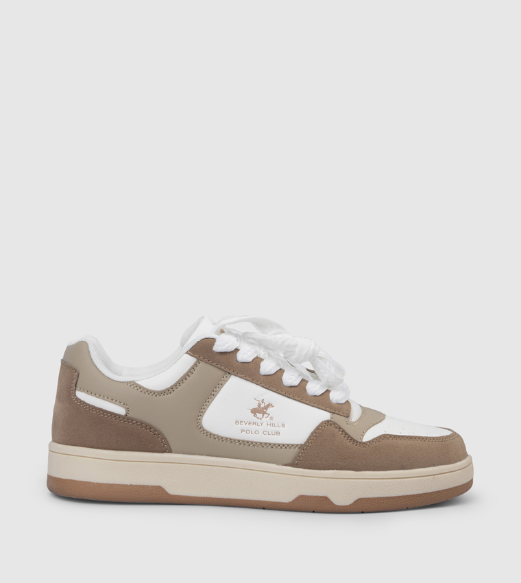 Color Block Lace-Up Sneakers