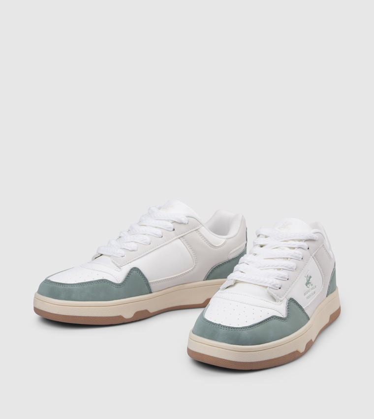 Color Block Lace-Up Sneakers