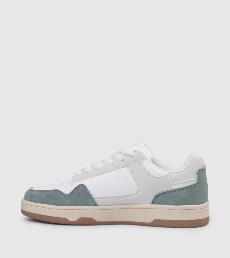 Color Block Lace-Up Sneakers
